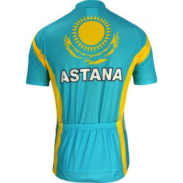 Astana kasachischer Meister 2010 Radsport-Profi-Team-Kurzarmtrikot mit kurzem Reißverschluss Astana kasachischer Meister 2010 Radsport-Profi-Team-Kurzarmtrikot mit kurzem Reißverschluss