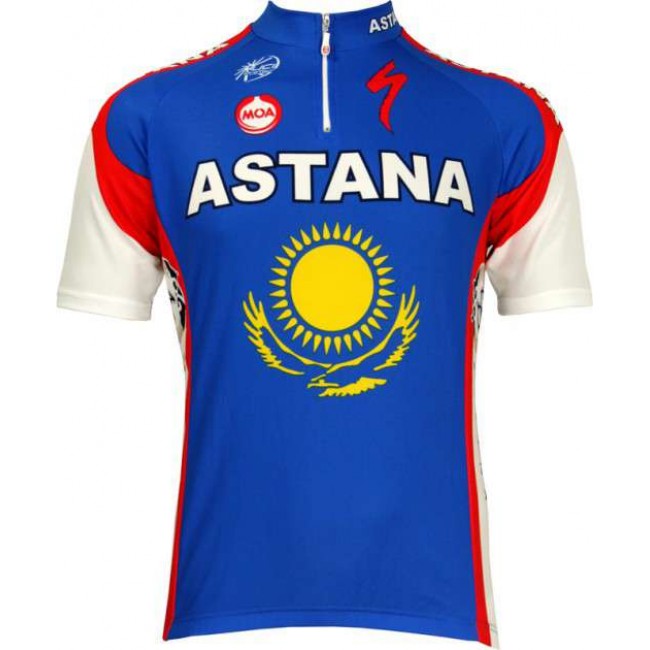 Astana Slowenischer Meister 2010 Radsport-Profi-Team-Kurzarmtrikot mit kurzem Reißverschluss Astana Slowenischer Meister 2010 Radsport-Profi-Team-Kurzarmtrikot mit kurzem Reißverschluss
