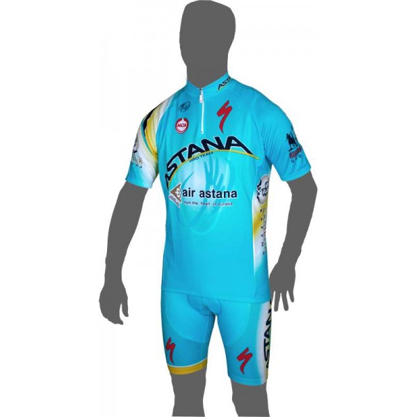 ASTANA 2014 Kurzarmtrikot (kurzer Reißverschluss) Radsport-Profi-Team