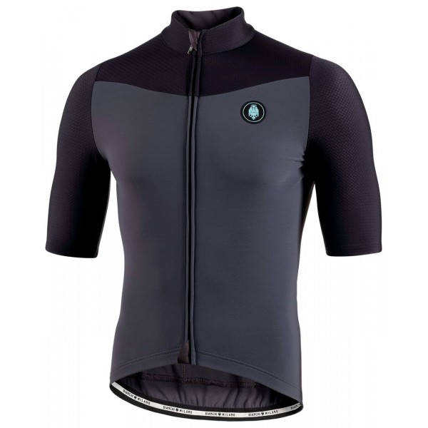 MURATA gefüttertes Radtrikot kurzarm anthrazit/schwarz