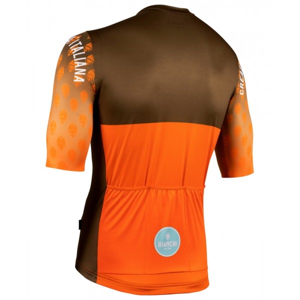 TIRANO Radtrikot kurzarm orange/olivgrün