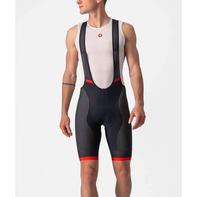 COMPETIZIONE KIT Trägerhose kurz schwarz/rot COMPETIZIONE KIT Trägerhose kurz schwarz/rot