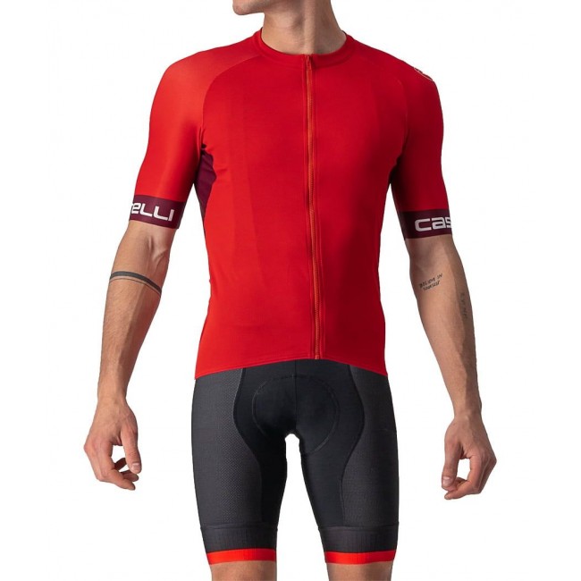 ENTRATA VI+COMPETIZIONE KIT Radsport-Set (Kurzarmtrikot+Trägerhose) rot/schwarz ENTRATA VI+COMPETIZIONE KIT Radsport-Set (Kurzarmtrikot+Trägerhose) rot/schwarz