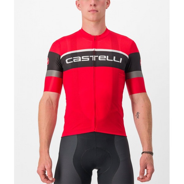 SCORPIONE 3+COMPETIZIONE KIT Radsport-Set (Kurzarmtrikot+Trägerhose) rot/schwarz