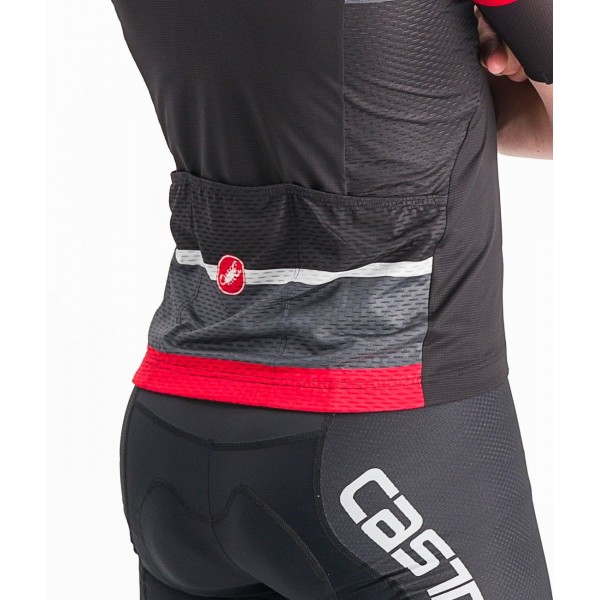 SCORPIONE 3+COMPETIZIONE KIT Radsport-Set (Kurzarmtrikot+Trägerhose) rot/schwarz