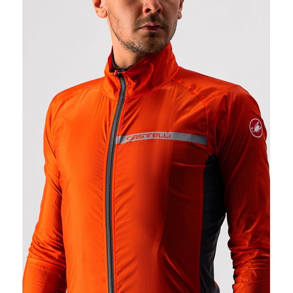 SQUADRA STRETCH JACKET-Fahrrad Windjacke orange-rot