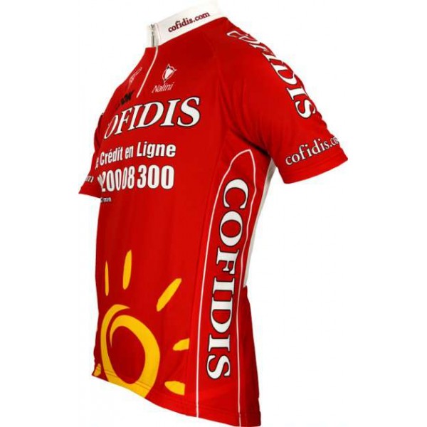 Cofidis 2009 Kurzarmtrikot mit kurzem Reißverschluss Cofidis 2009 Kurzarmtrikot mit kurzem Reißverschluss