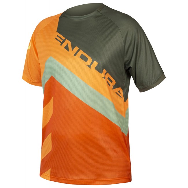 Singletrack Print Tee LTD Radtrikot kurzarm MTB/Freeride orange/olivgrün Singletrack Print Tee LTD Radtrikot kurzarm MTB/Freeride orange/olivgrün
