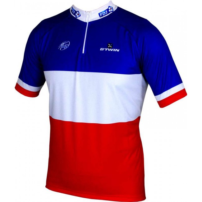 FRANCAISE DES JEUX (FDJ) Französischer Meister 2014/2015 Kurzarmtrikot (kurzer Reißverschluss) -B'TWIN Radsport-Profi-Team FRANCAISE DES JEUX (FDJ) Französischer Meister 2014/2015 Kurzarmtrikot (kurzer Reißverschluss) -B'TWIN Radsport-Profi-Team