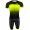ASCENT Radsport-Set (Radtrikot langer RV+Trägerhose) grün/gelb/schwarz