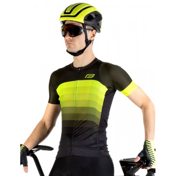 ASCENT Radsport-Set (Radtrikot langer RV+Trägerhose) grün/gelb/schwarz ASCENT Radsport-Set (Radtrikot langer RV+Trägerhose) grün/gelb/schwarz