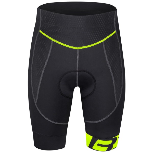 B30 Radhose kurz schwarz/neongelb
