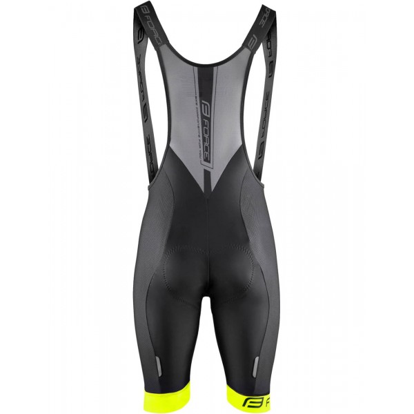 ASCENT Radsport-Set (Radtrikot langer RV+Trägerhose) grün/gelb/schwarz