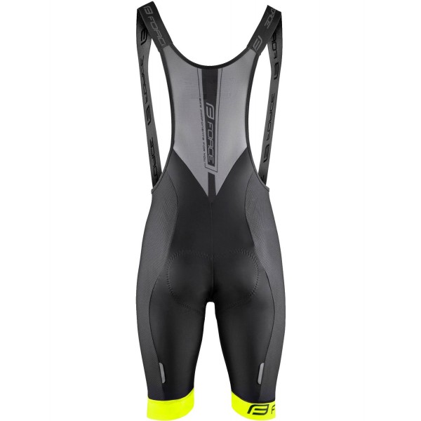 FASHION Radsport-Set (Radtrikot langer RV+Trägerhose) neongelb/schwarz