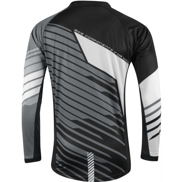 DOWNHILL Radtrikot langarm MTB/Freeride schwarz/weiß DOWNHILL Radtrikot langarm MTB/Freeride schwarz/weiß