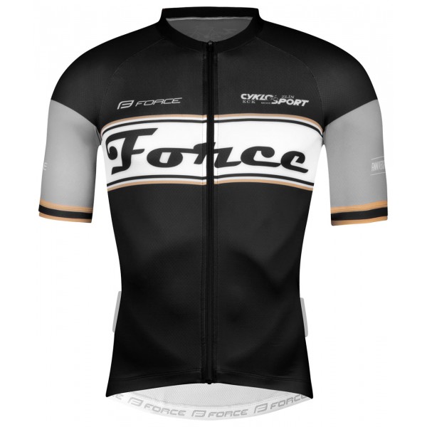 RETRO Radtrikot kurzarm schwarz