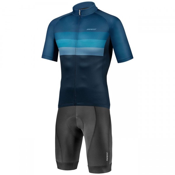 RIVAL Radsport-Set (Kurzarmtrikot+Trägerhose) blau/schwarz