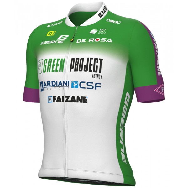 Green Project-Bardiani Csf-Faizane' 2023 Set (Radtrikot langer RV+Trägerhose)-ALE Radsport-Profi-Team Green Project-Bardiani Csf-Faizane' 2023 Set (Radtrikot langer RV+Trägerhose)-ALE Radsport-Profi-Team