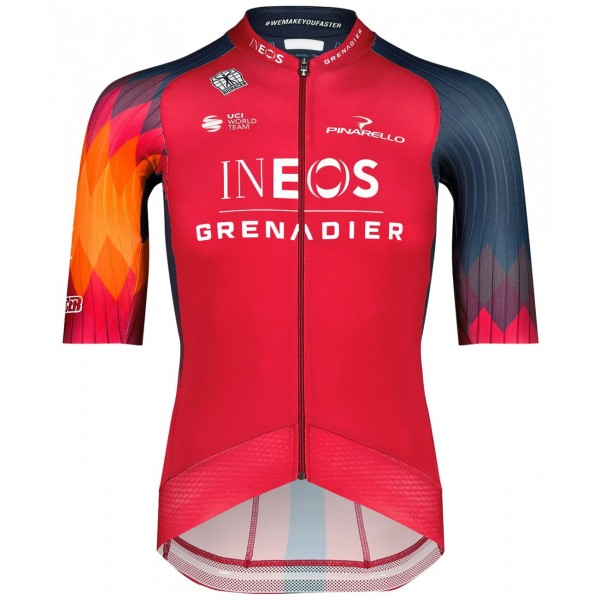 INEOS GRENADIERS 2023 EPIC RACE Radtrikot kurzarm (langer RV)-Radsport-Profi-Team