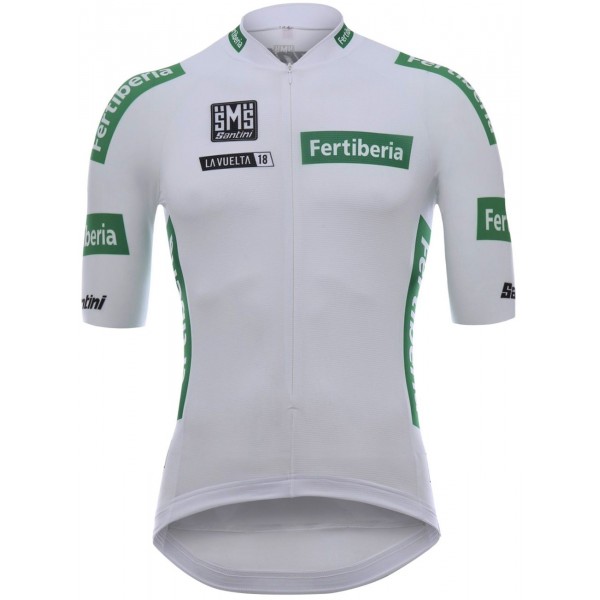 La Vuelta 2018 MAGLIA COMBINADA (weiß) Radtrikot kurzarm