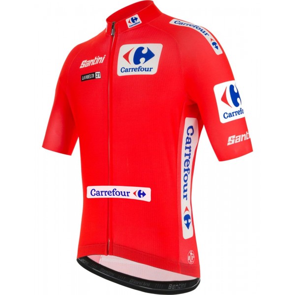 La Vuelta 2021 MAGLIA ROJO (rot) Radtrikot kurzarm