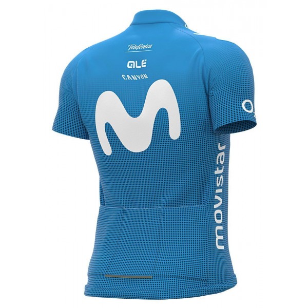 MOVISTAR 2021 Radtrikot kurzarm (langer RV)-ALE Radsport-Profi-Team