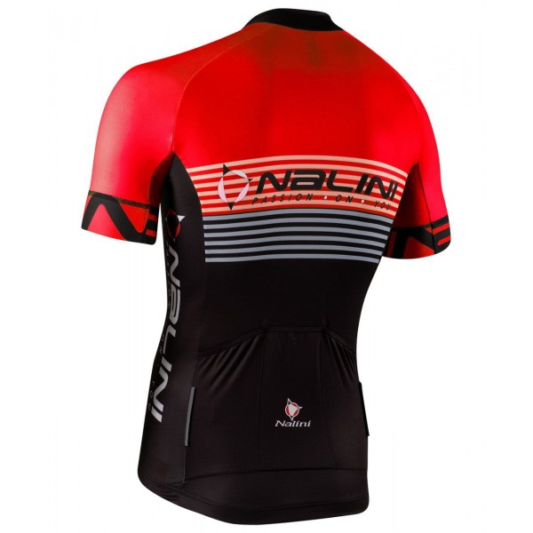 Radsport-Set (Radtrikot BORGO B+Radhose VILLAGGIO B) schwarz/rot Radsport-Set (Radtrikot BORGO B+Radhose VILLAGGIO B) schwarz/rot