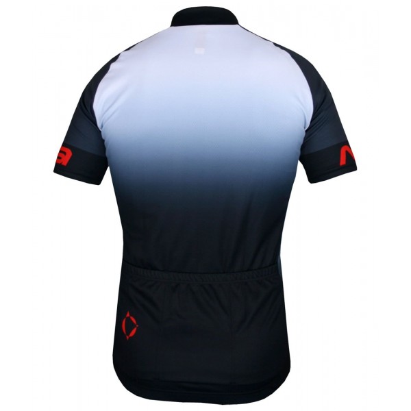Übergröße Horizon Jersey Radtrikot kurzarm schwarz/weiß