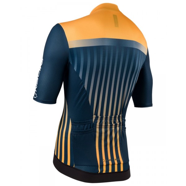 New Respect Radtrikot kurzarm blau/gelborange New Respect Radtrikot kurzarm blau/gelborange