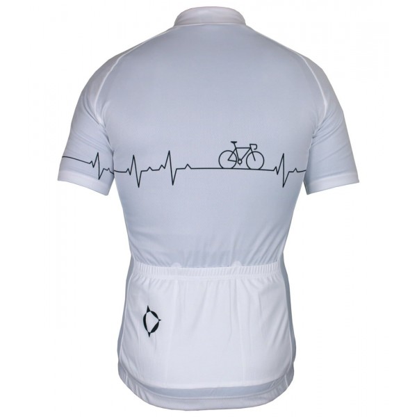 Übergröße Pulse Jersey Radtrikot kurzarm weiß