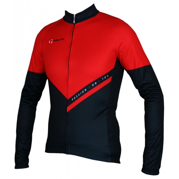 Übergröße REVENGE Radtrikot langarm schwarz/rot