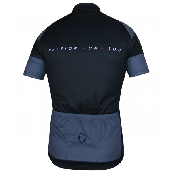 Rugby Jersey Radtrikot kurzarm schwarz/anthrazit Rugby Jersey Radtrikot kurzarm schwarz/anthrazit