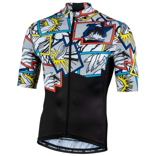 SEOUL1988 Radtrikot kurzarm schwarz/mehrfarbig