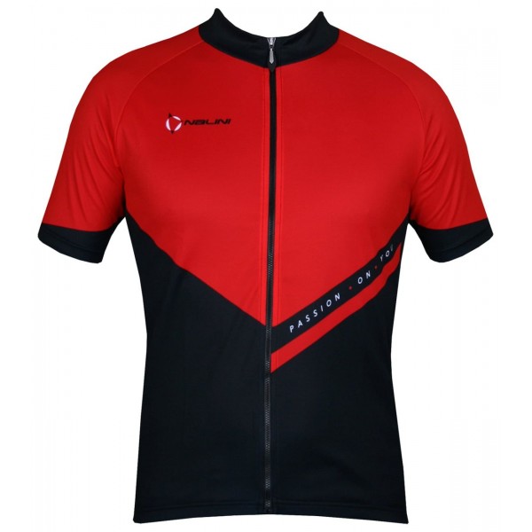 Übergröße VENDETTA Radtrikot kurzarm schwarz/rot