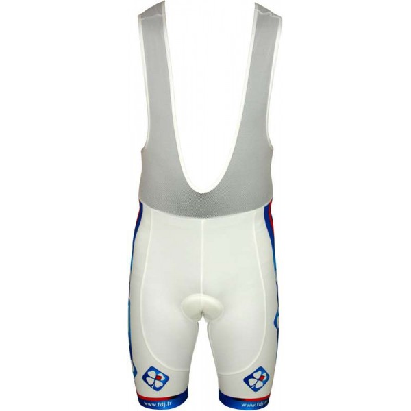 Trägerhose weiß-FRANCAISE DES JEUX (FDJ)-BIG MAT 2012 Radsport-Profi-Team