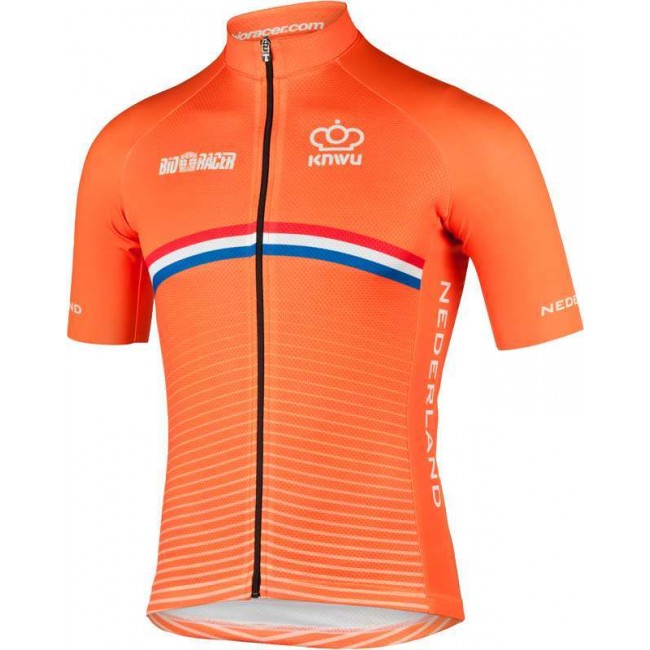 NIEDERLANDE 2022 Radtrikot kurzarm (langer RV)-Radsport-National-Team NIEDERLANDE 2022 Radtrikot kurzarm (langer RV)-Radsport-National-Team