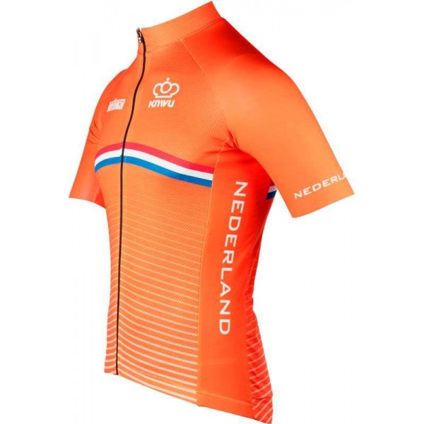 NIEDERLANDE 2022 Radtrikot kurzarm (langer RV)-Radsport-National-Team NIEDERLANDE 2022 Radtrikot kurzarm (langer RV)-Radsport-National-Team