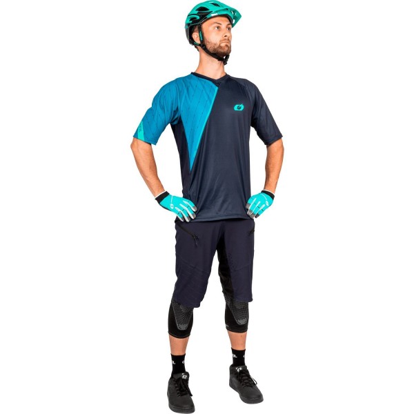 PIN IT Radtrikot kurzarm MTB/Freeride dark blue/teal