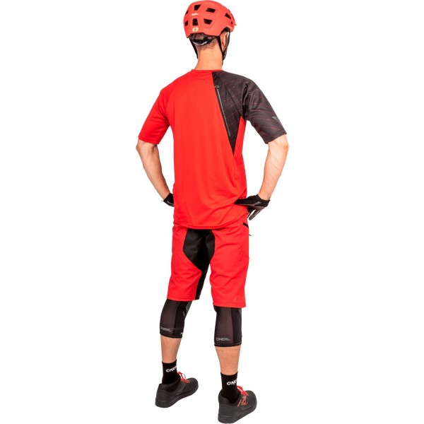 PIN IT Radtrikot kurzarm MTB/Freeride rot/schwarz