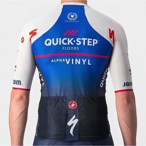 Quick Step-Alpha Vinyl 2022 CLIMBER'S 3.1 Radtrikot kurzarm (langer RV)-Radsport-Profi-Team Quick Step-Alpha Vinyl 2022 CLIMBER'S 3.1 Radtrikot kurzarm (langer RV)-Radsport-Profi-Team