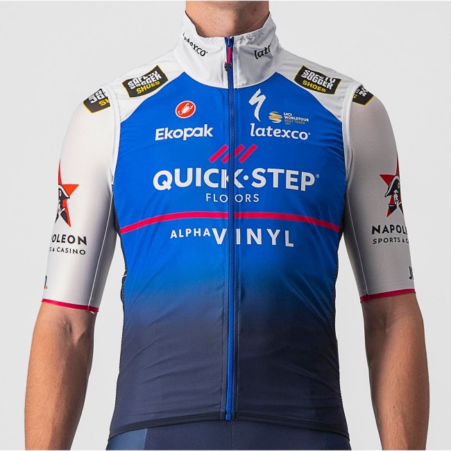 Quick Step-Alpha Vinyl 2022 PRO LIGHT Fahrradweste-Radsport-Profi-Team Quick Step-Alpha Vinyl 2022 PRO LIGHT Fahrradweste-Radsport-Profi-Team