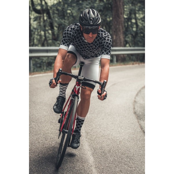 Chain Fashion Lab Radtrikot kurzarm schwarz/weiß