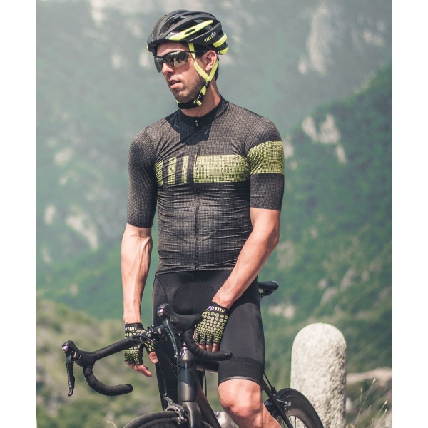 Pixel Super Light Radtrikot kurzarm grau/neongelb