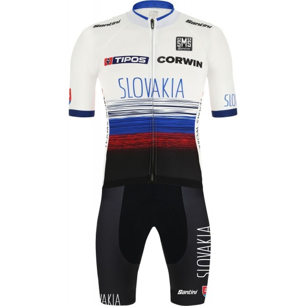 SLOWAKEI 2019 Kurzarmtrikot (langer Reißverschluss)-Radsport-National-Team