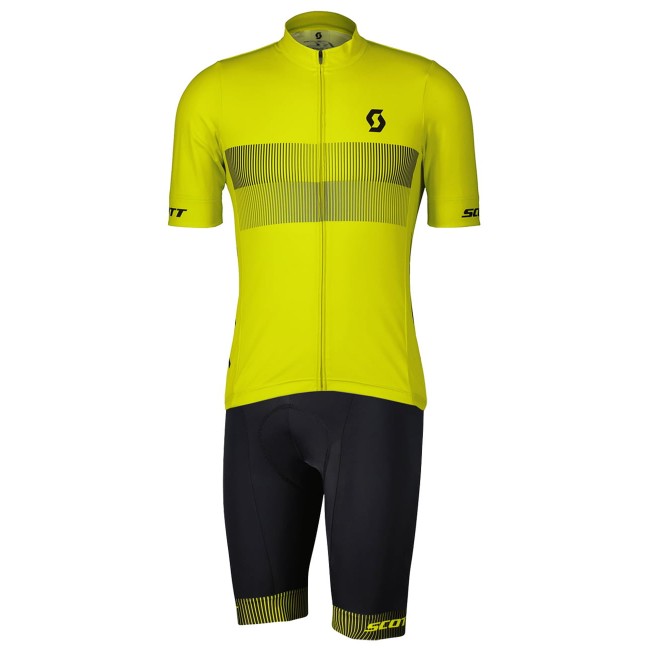 RC TEAM 10 Radsport-Set (Kurzarmtrikot+Trägerhose) gelb/schwarz RC TEAM 10 Radsport-Set (Kurzarmtrikot+Trägerhose) gelb/schwarz