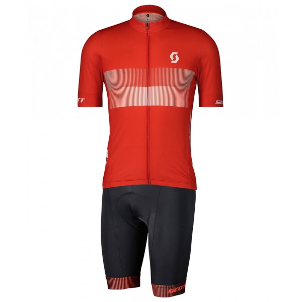 RC TEAM 10 Radsport-Set (Kurzarmtrikot+Trägerhose) rot/schwarz