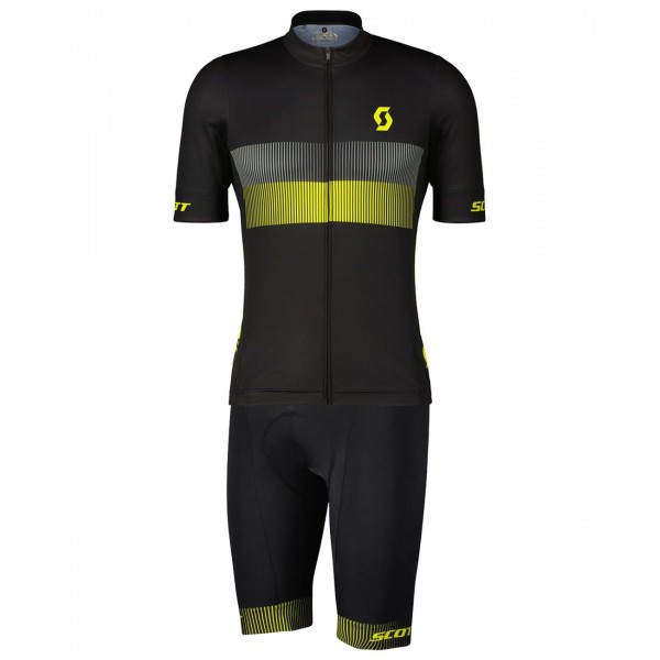 RC TEAM 10 Radsport-Set (Kurzarmtrikot+Trägerhose) schwarz/gelb RC TEAM 10 Radsport-Set (Kurzarmtrikot+Trägerhose) schwarz/gelb