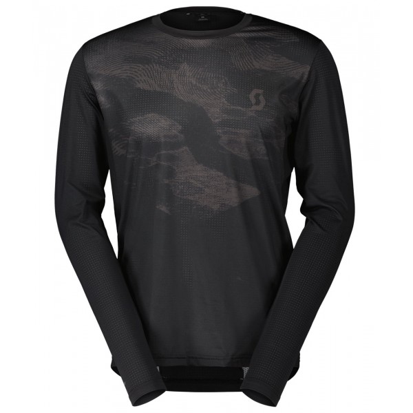 TRAIL FLOW MTB Trikot langarm schwarz/grau