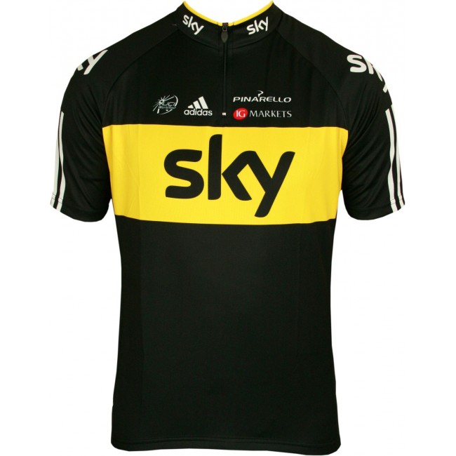 SKY Tour-Sieger Trikot PRO CYCLING Kurzarmtrikot mit kurzem Reißverschluss-Radsport-Profi-Team SKY Tour-Sieger Trikot PRO CYCLING Kurzarmtrikot mit kurzem Reißverschluss-Radsport-Profi-Team