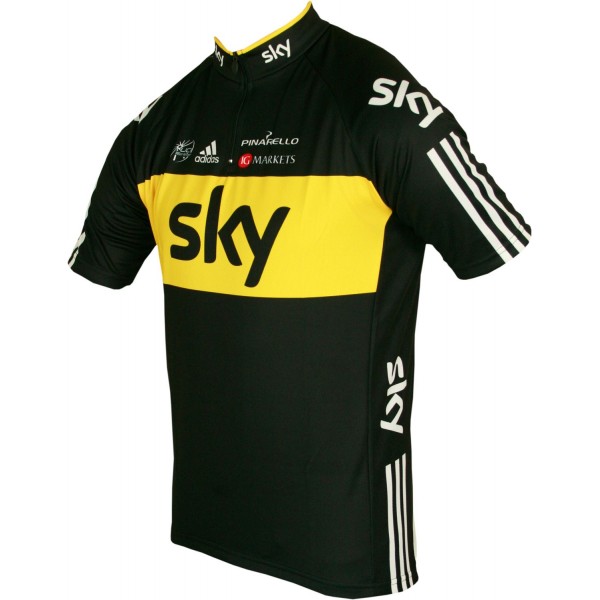SKY Tour-Sieger Trikot PRO CYCLING Kurzarmtrikot mit kurzem Reißverschluss-Radsport-Profi-Team SKY Tour-Sieger Trikot PRO CYCLING Kurzarmtrikot mit kurzem Reißverschluss-Radsport-Profi-Team